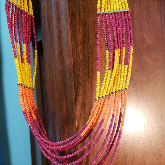 Multicolor Beaded Necklace - Picture 2 of 5